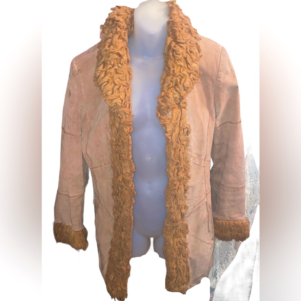 Y2K MIXIT SUEDE JACKET W FAUX FUR